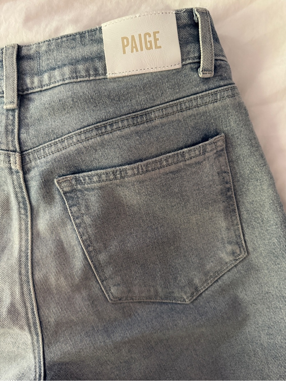 PAIGE Light Wash High-Rise Wide Leg Jeans - Picture 16 of 16